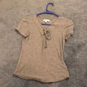 Tight-Fitted Gray Top